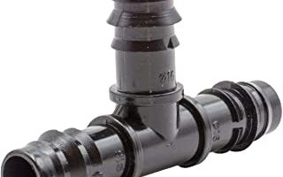 Te tubo 16 mm. Fitting de 16 mm para tubo de goteo autocompensante. Riego macetas. Riego jardín japonés.